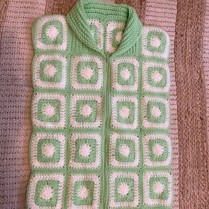 Vintage Hand Knit Baby Sleep Sac with Zipper